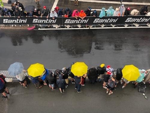 la pluie pour le grand départ de Copenhague