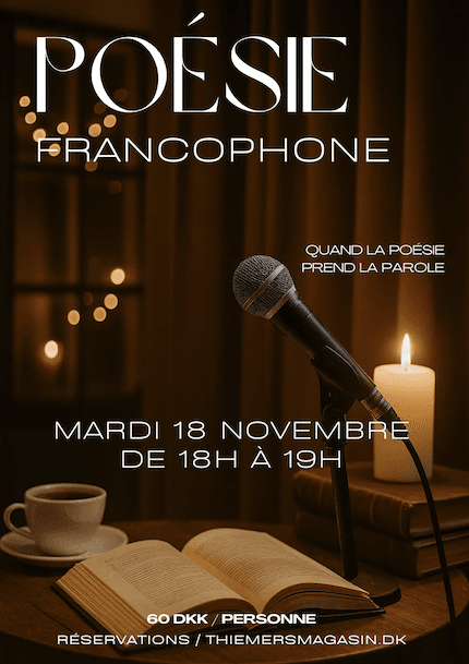 Ecouter ou réciter de la poésie française à Copenhague au Danemark