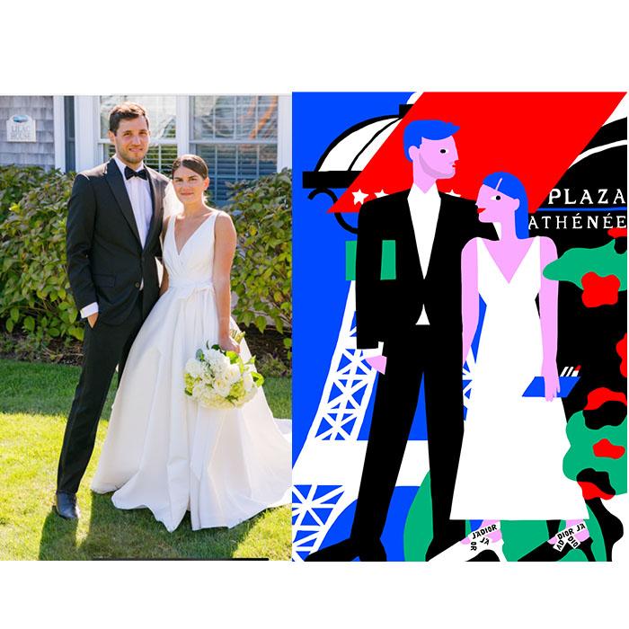 Portrait de mariage, avant/après