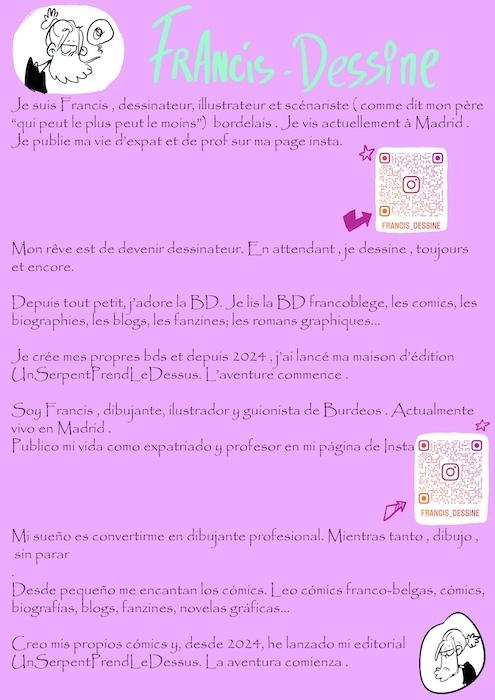 affiche de francis dessine