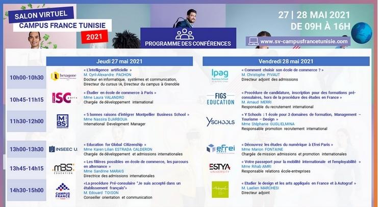 programme premier salon virtuel campus france tunisie