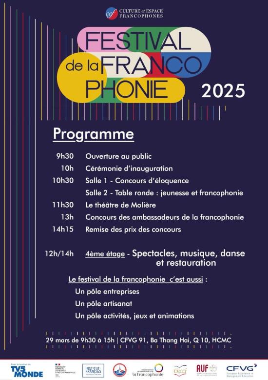 Programme du festival de la francophonie