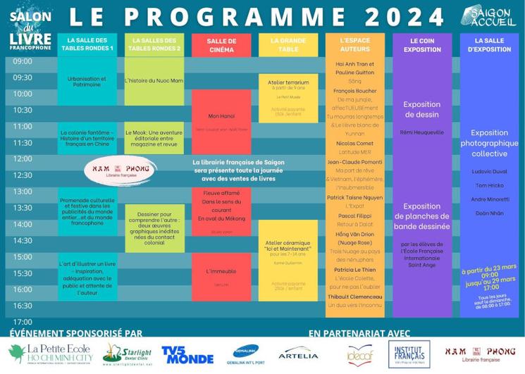 Programme du salon du livre francophone de HCM Ville
