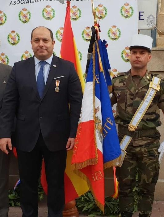 Philippe Cazeaux lors de la remise du titre de Mariscal de Campo del Duque de Ahumada au consul honoraire de Murcie