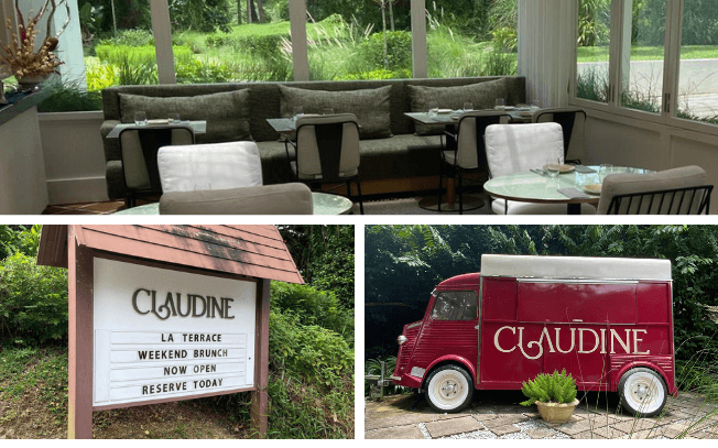 le restaurant Claudine en extérieur aussi