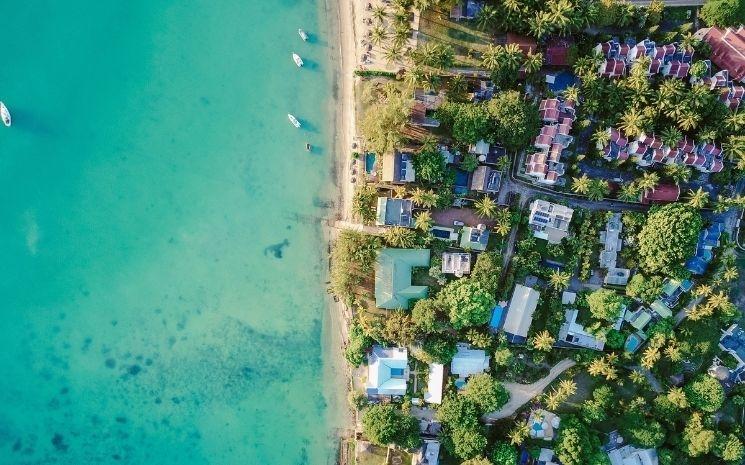 île Maurice vue du ciel