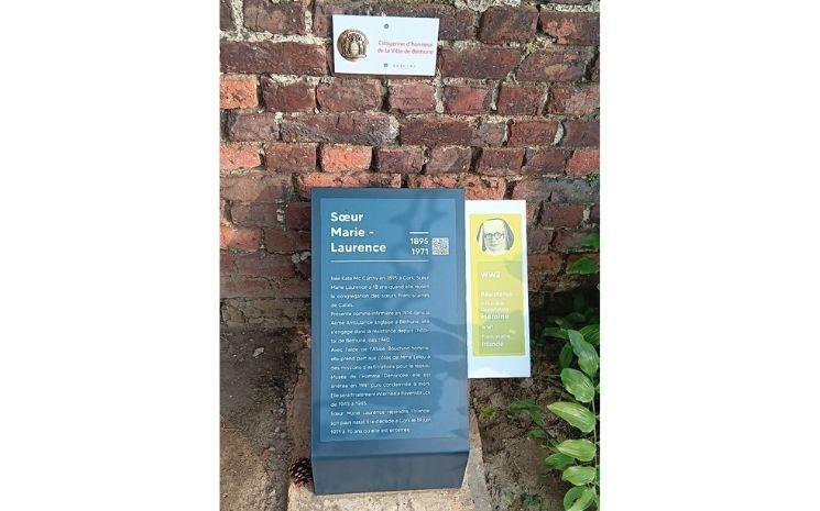 plaque commémorative pour soeur Marie-Laurence