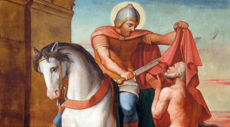 Peinture représentant Saint Martin de Tours