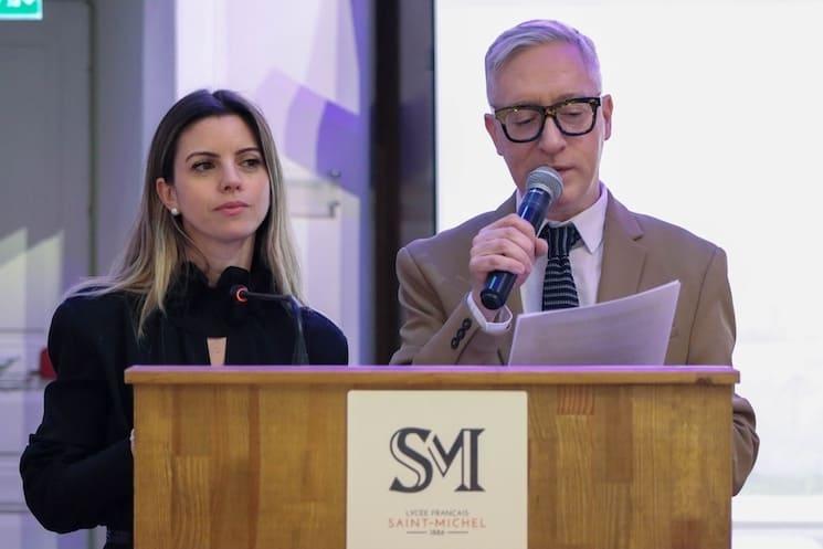 Jean-Michel Ducrot lors du lancement du livre « Un humaniste de Saint-Michel : Mario Levi » au lycée Saint-Michel d’Istanbul