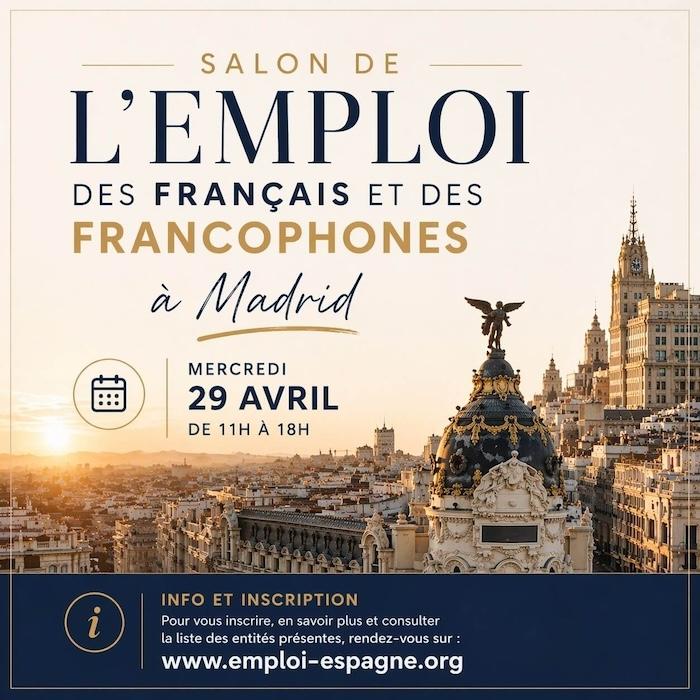 affiche du salon de l'emploi en Espagne