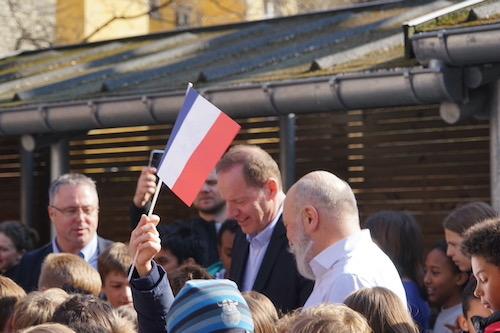 séance d'autographes Christian Prundhomle Lycée Francais de Copenhague