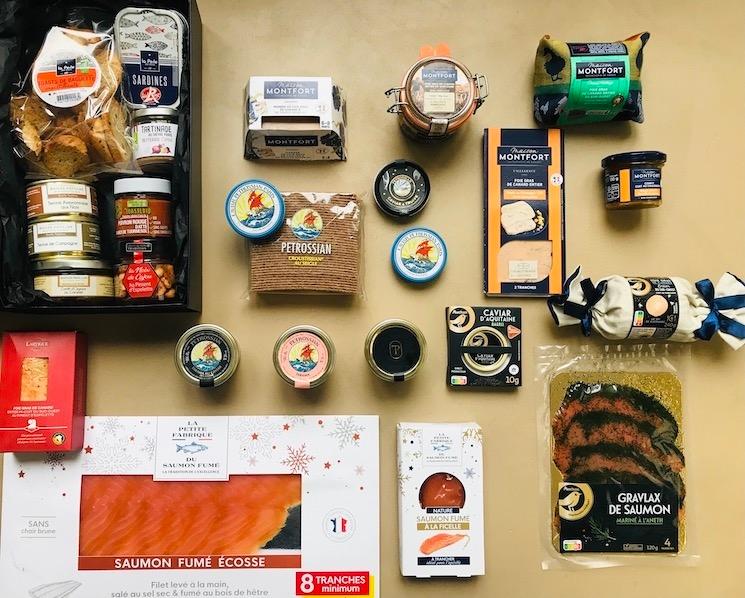 Une sélection de Noël avec des produits salés