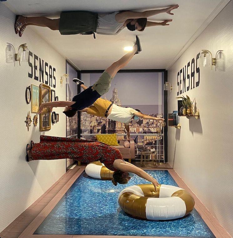 Sensas, pièce penchée