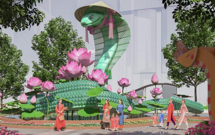 Serpent au chapeau vietnamien "Non La"