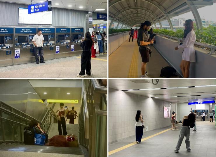 Shooting photo aux arrêts du nouveau métro de HCM Ville