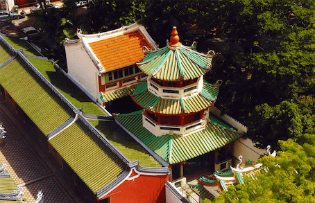 Vue aérienne du temple (© Roots)