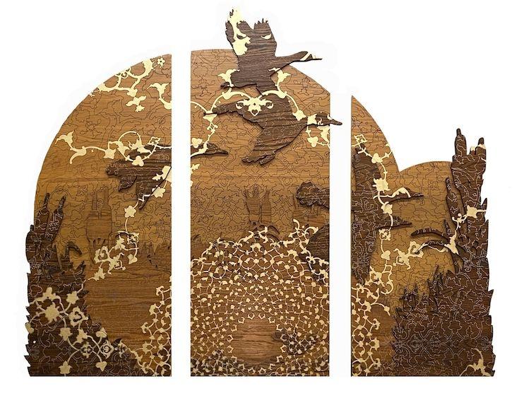 Oeuvre de Soheila Esfahani à l'exposition art de vivre au centre culturel canadien à paris