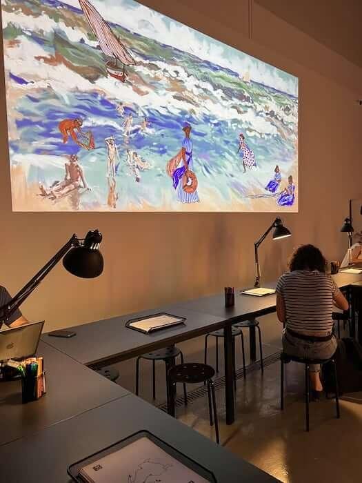 Une salle de l'exposition immersive Sorolla Nueva Dimension