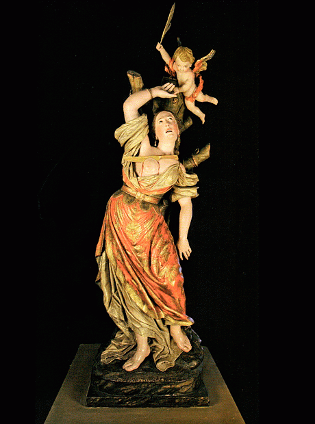 Statue de Sainte Barbe, photo de la Revista Dinners