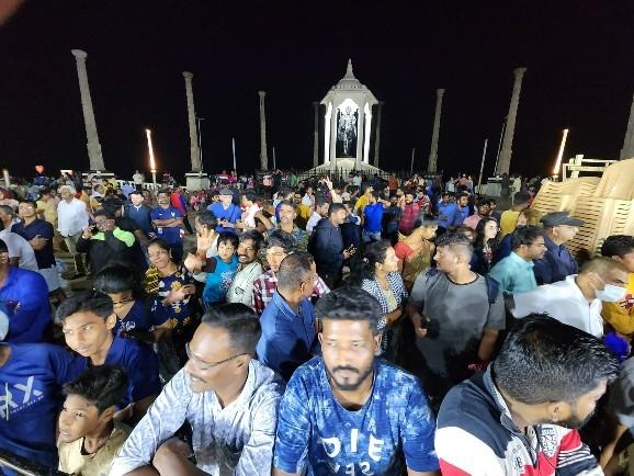 Les supporters de la France à Pondichéry pour la finale de foot