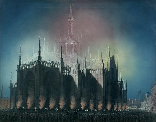 tableau représentant le duomo en peinture