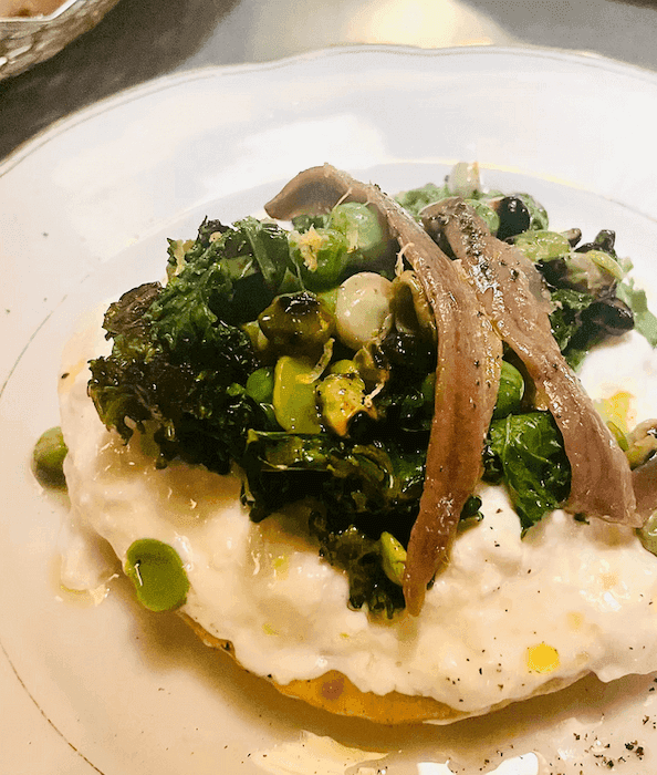 stracciatella aux légumes de printemps