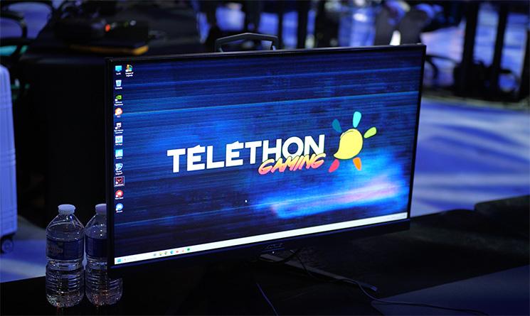 écran d'ordinateur avec le logo du Téléthon Gaming