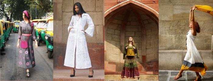 Creations de Mohanjeet filmees à Delhi