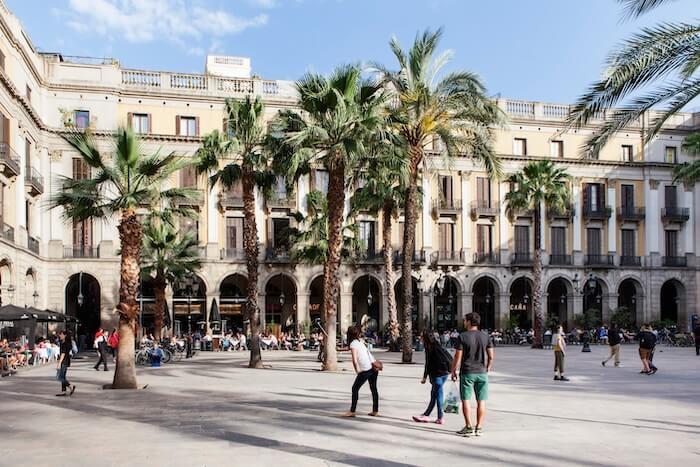 Plaça Reial à Barcelone