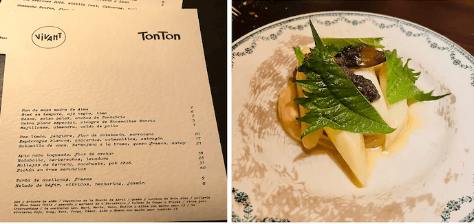 deux plats de chez tonton à madrid