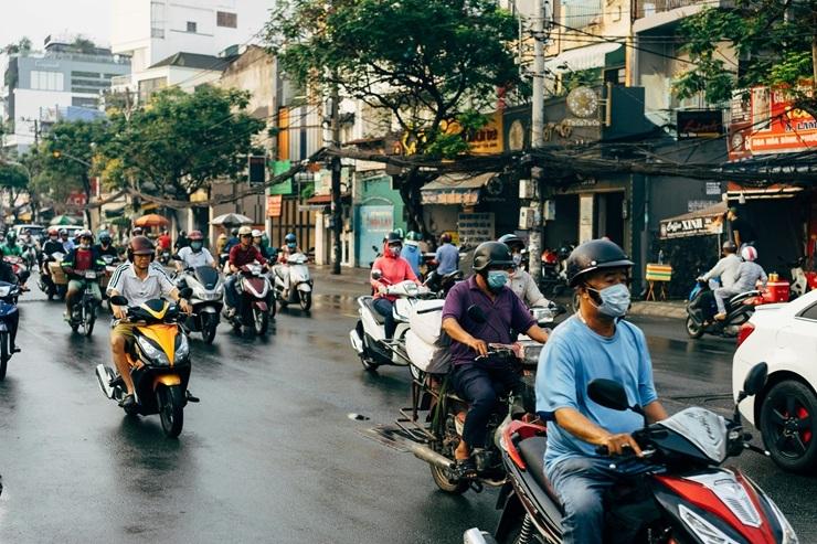trafic à moto Ho Chi Minh Ville