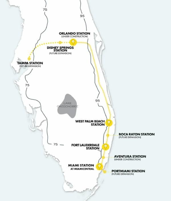 Nouvelle ligne de train entre Miami, Orlando et Tampa à venir