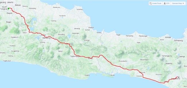 trajet Jakarta Yogjakarta Yohann lessart