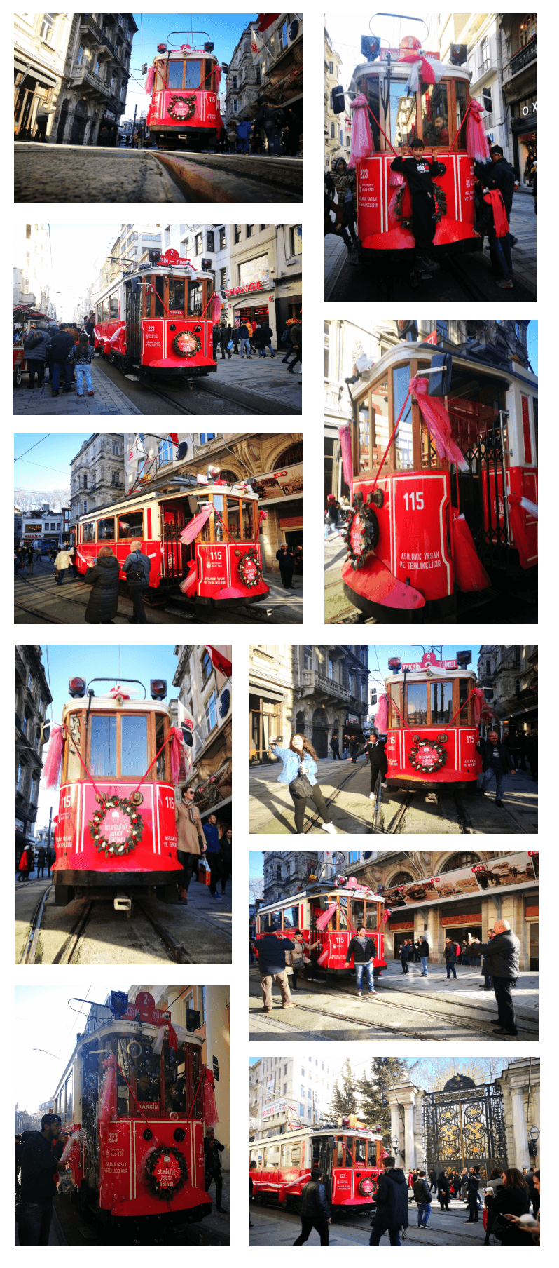 tramway rouge célèbre istiklal istanbul turquie