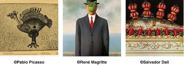 trois tableaux de maîtres surréalistes pour inspirer la gastronomie du French Gourmay