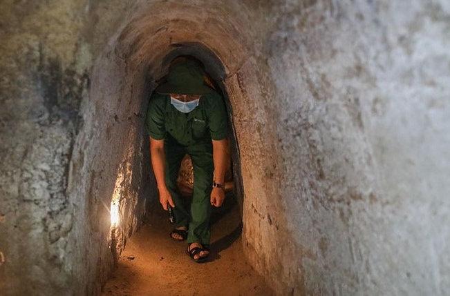 Tunnels de Cu Chi dans le sud du Vietnam