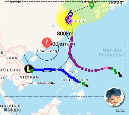 typhons à Hong kong