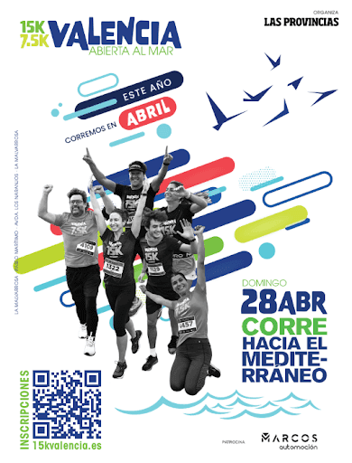 affiche blanche de la course valencia abierta mar 2024