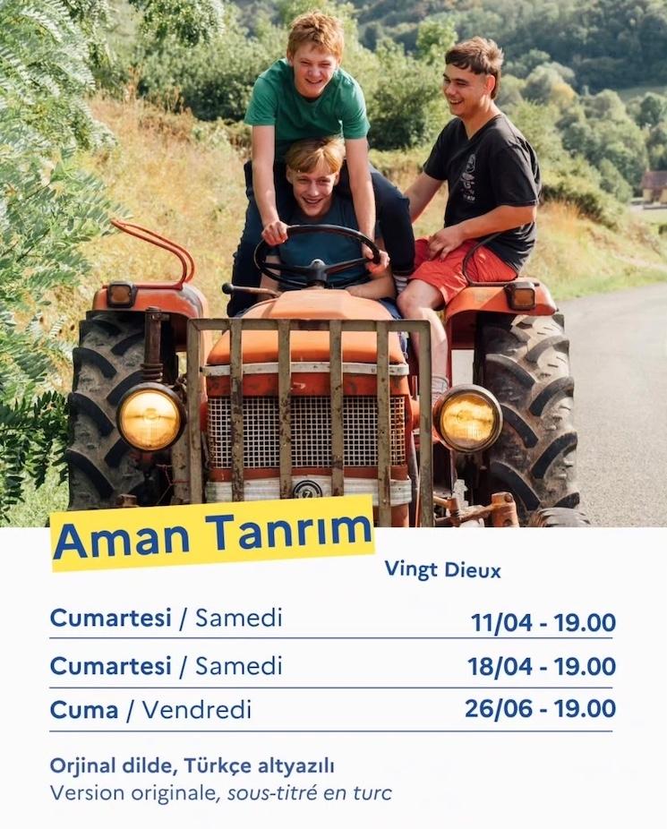 Film Vingt Dieux Institut français Istanbul programmation cinéma horaires avril juin 2026