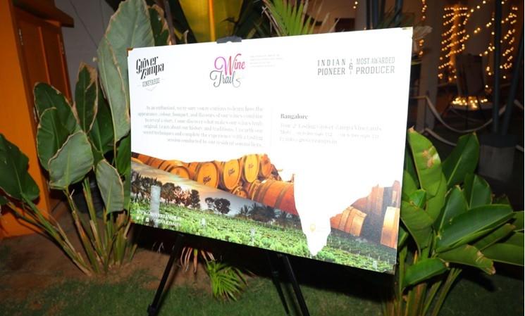 Affiche de l'événement sur les vins à Pondichéry