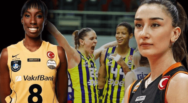 Équipe nationale féminine de volley-ball de Turquie avant un match à Antalya