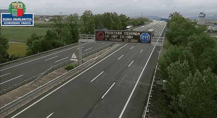 l'autoroute fermée vers la France