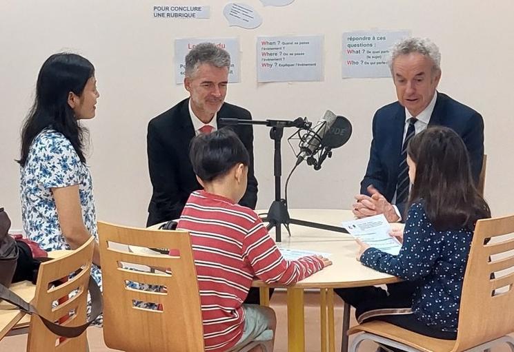 Jean-Paul Negrel et Guillaume Cario au micro de la web radio de LFAY