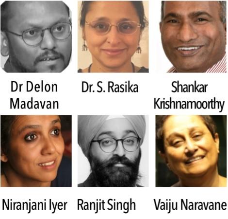 Les intervenants du webinaire sur la diaspora indienne en France