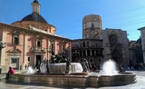 Plaza de la Virgen à Valencia en janvier 2018