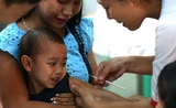 vaccination contre la rougeole et la rubeole en Birmanie