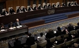 Les juges de la Cour internationale de justice le 23 janvier au moment de rendre leurs premières décisions