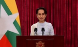 Aung San Suu Kyi mardi 24 mars 2020 lors de son allocution retransmise à la télévision nationale