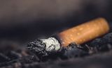 un mégot de cigarette, écrasé au sol en Espagne