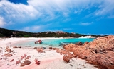 La plage rose en Sardaigne